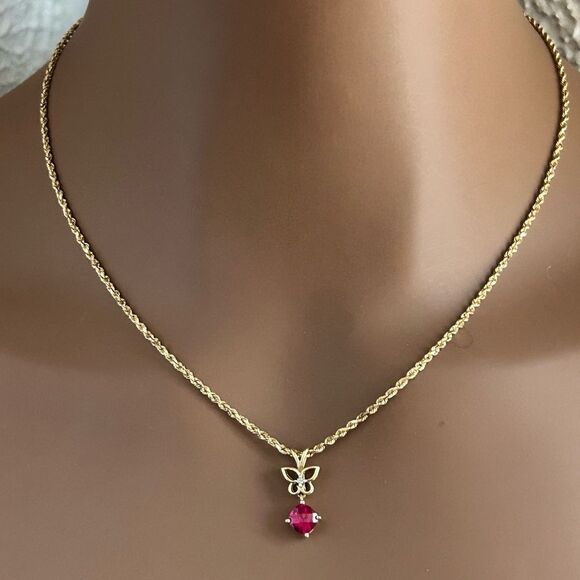 14k Rope Chain with 10k Gold Pendant - Picture 10 of 11